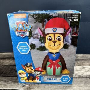 Gemmy 4ft Chase Airblown Inflatable Christmas present Paw Patrol